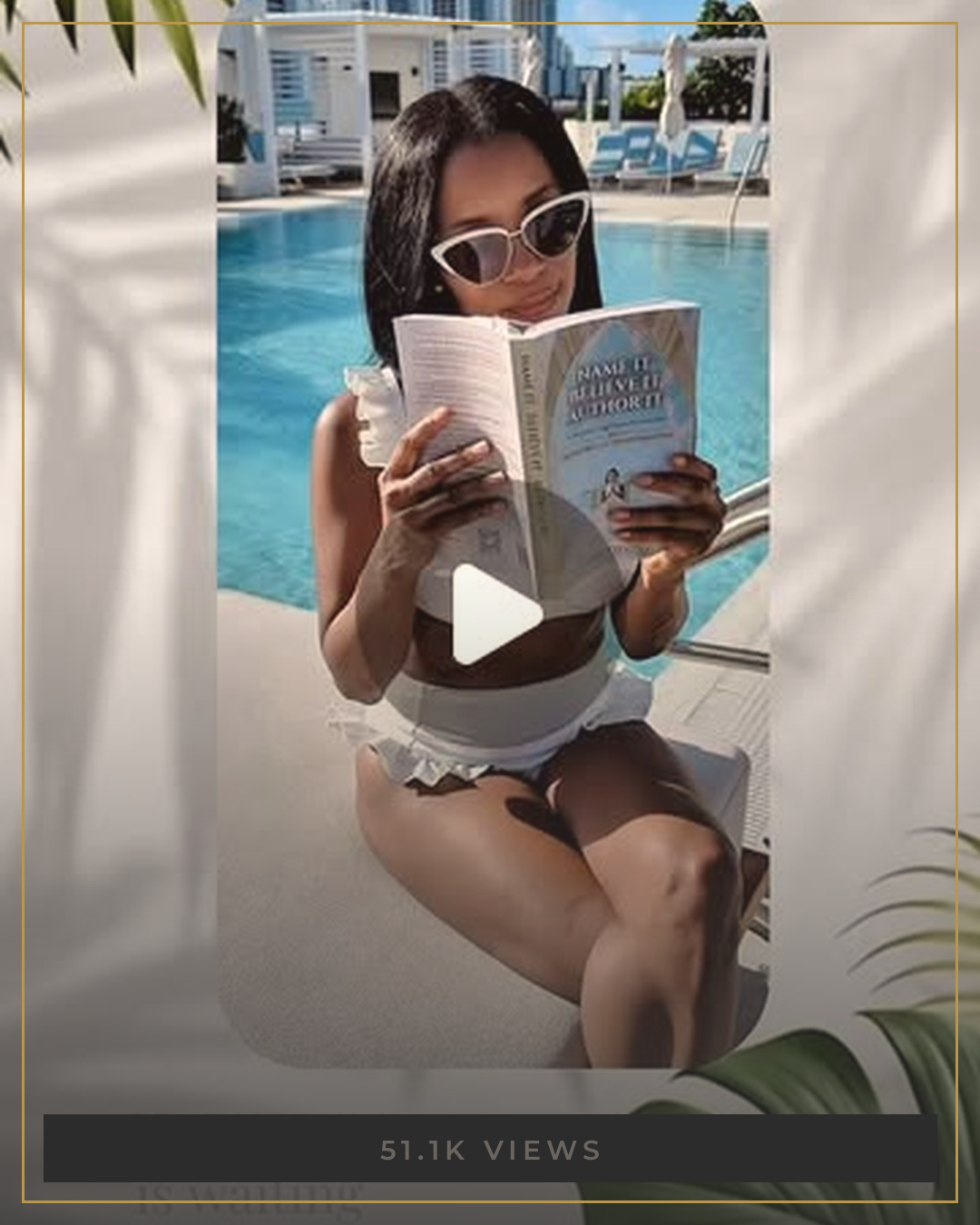 AUTHOR reading Name It. Believe It. Author It. poolside in Miami