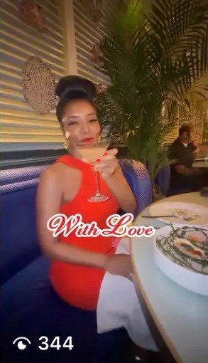 AUTHOR dining at Mirabella on Valentine's Day