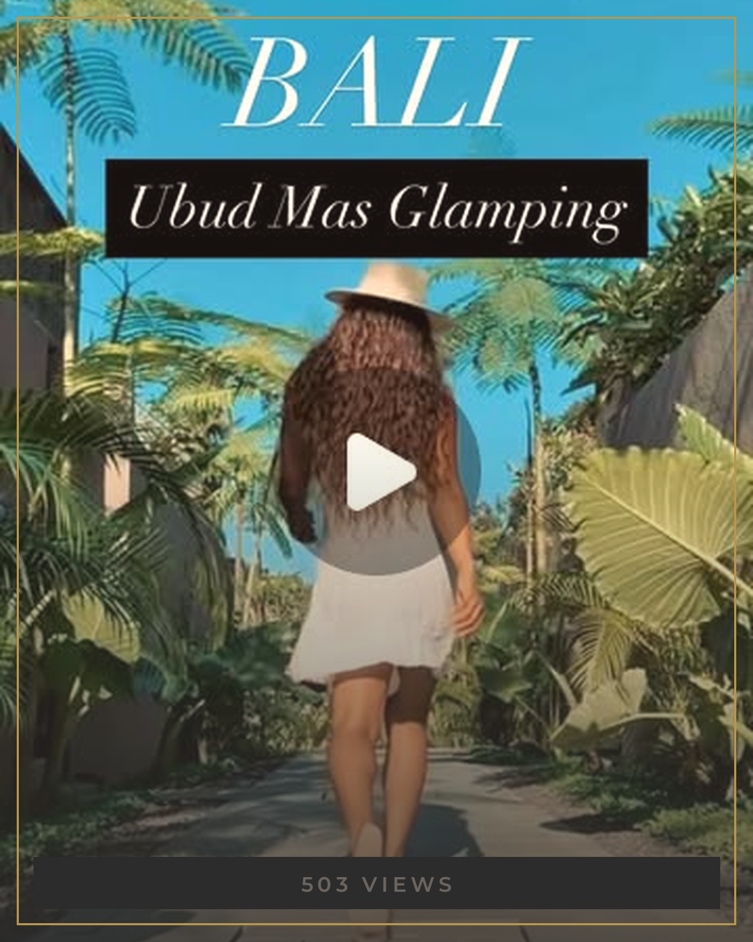 AUTHOR walking through Ubud Mas Glamping in Bali