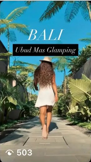 AUTHOR walking through Ubud Mas Glamping in Bali